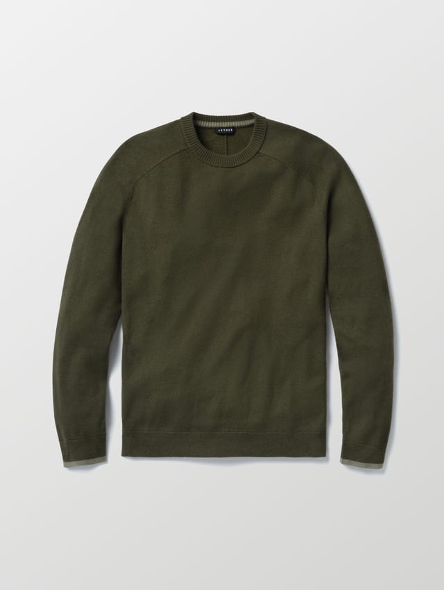 Chompa cuello redondo de merino hombre