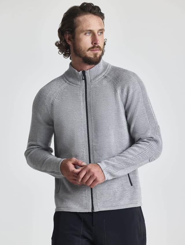 Chompa con cierre de merino hombre