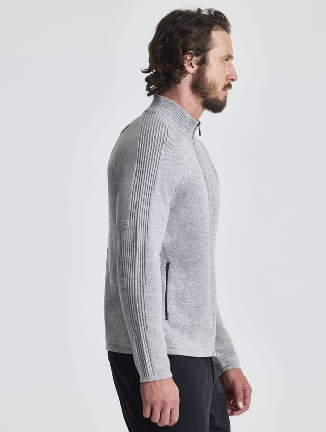 Chompa con cierre de merino hombre