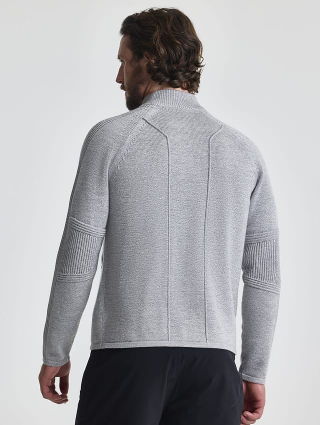 Chompa con cierre de merino hombre