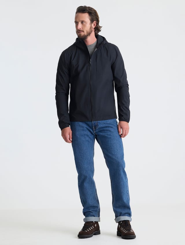 Casaca cortaviento impermeable hombre