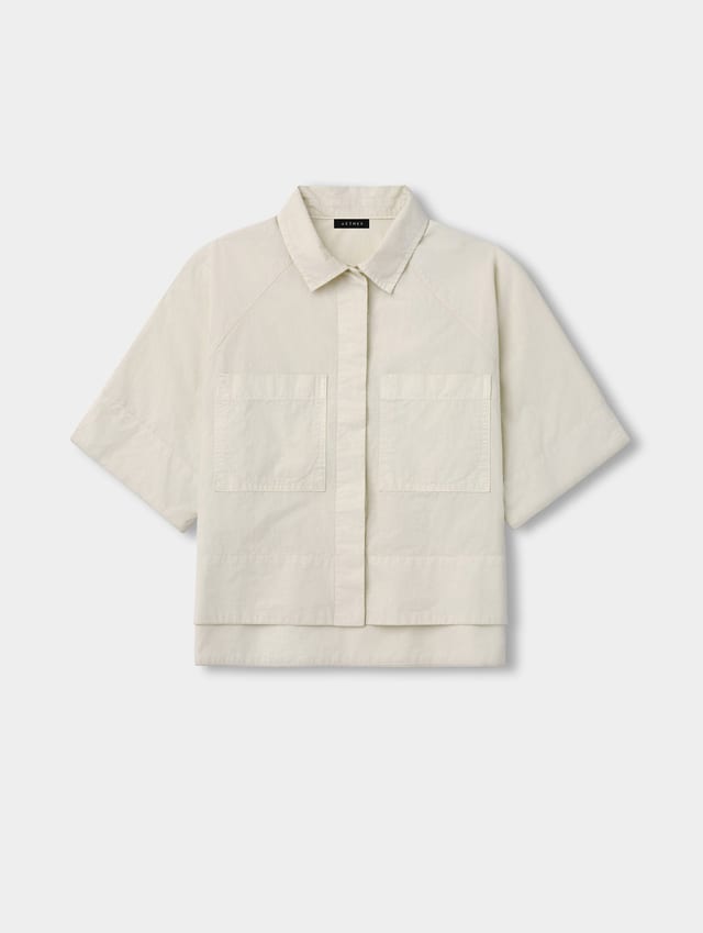 Camisa safari de popelina mujer