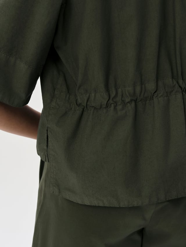 Camisa safari de popelina mujer
