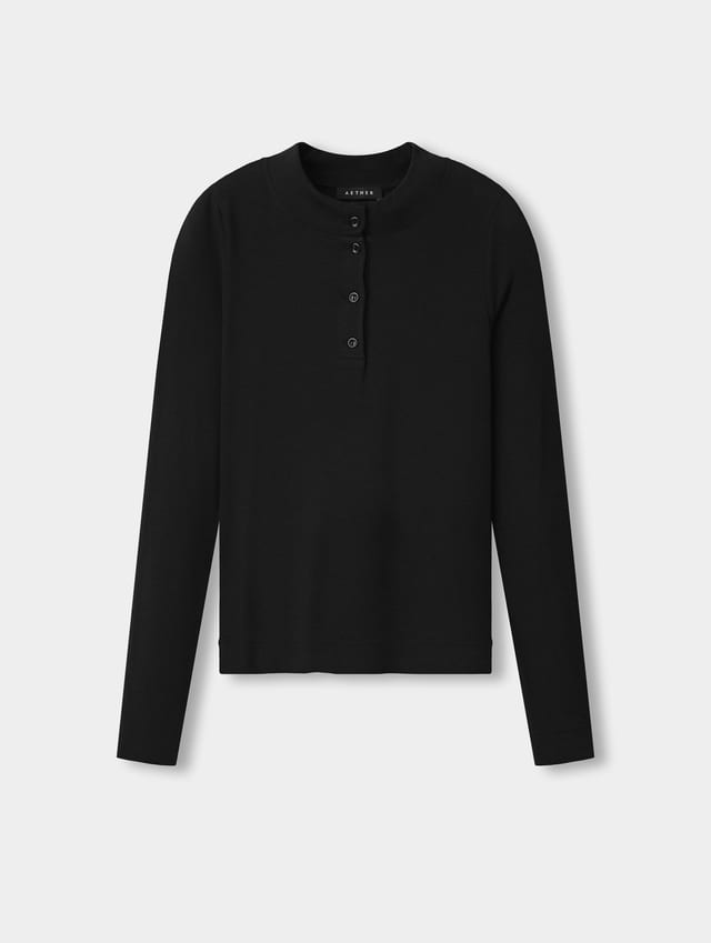 Polo henley manga larga mujer