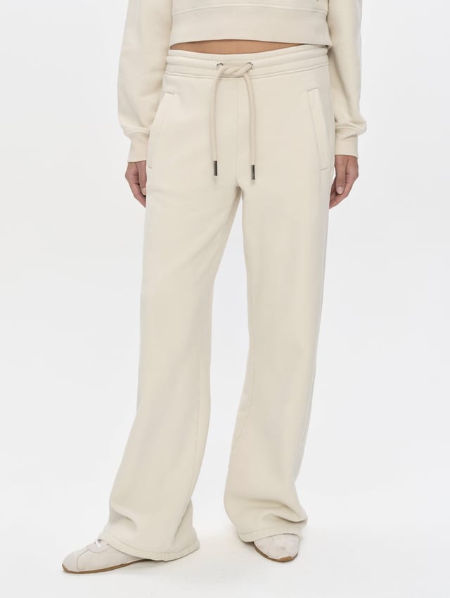Pantalón de buzo pierna ancha mujer