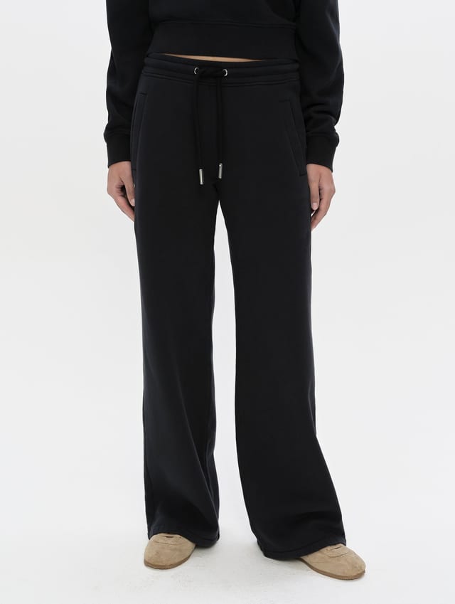 Pantalón de buzo pierna ancha mujer