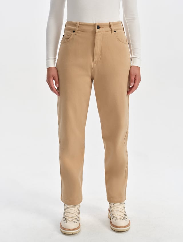 Pantalón de twill de algodón mujer