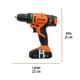 TALADRO INALAMBRICO 1/2 20V.BATERIA TRUPER 11011