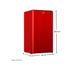 FRIGOBAR INDURAMA RI109R ROJO 90 L