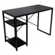 ESCRITORIO VIDRIO METAL 110 X 50 NEGRO JHC