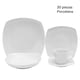 JUEGO VAJILLAS 30 PZS NORDICO BLANCO JHC
