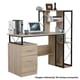 ESCRITORIO MELAMINE METAL ROBLE PORTO 130 CM 124 CM ALTURA REPISA