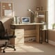ESCRITORIO MELAMINE METAL ROBLE PORTO 130 CM 124 CM ALTURA REPISA