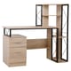 ESCRITORIO MELAMINE METAL ROBLE PORTO 130 CM 124 CM ALTURA REPISA