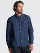 Camisa chambray de algodón hombre