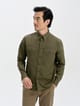 Camisa de trabajo de algodón peinado hombre