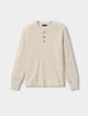 Polo henley de tejido waffle hombre