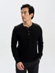 Polo henley de tejido waffle hombre