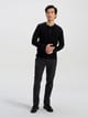 Polo henley de tejido waffle hombre