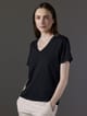 Polo cuello V de algodón pima mujer