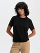 Polo manga corta de jersey stretch mujer