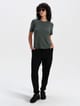 Polo manga corta de jersey stretch mujer