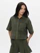 Camisa safari de popelina mujer