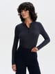 Polo henley manga larga mujer