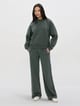 Pantalón de buzo pierna ancha mujer
